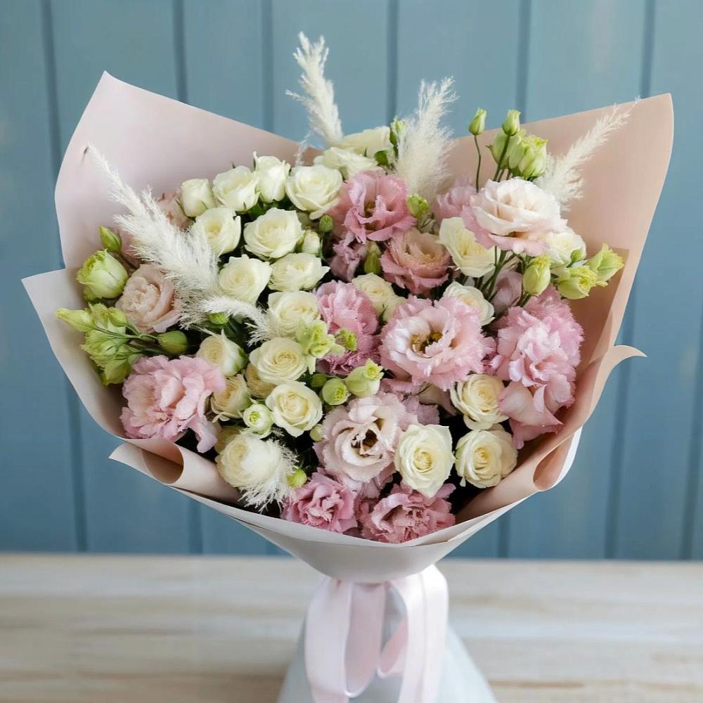 Букет цветов из: Альстромерии и Розы в Поповке