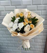 Букет цветов из:  Розы и Хризантемы в Поповке