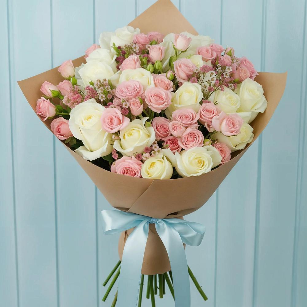 Букет цветов из: Розы в Поповке