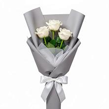 Букет 3 белые розы #REPLACE_PRED# Поповке