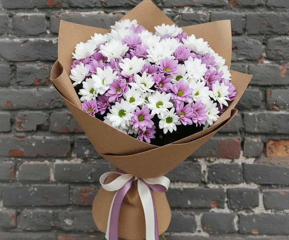 Букет цветов из: Хризантемы в Поповке