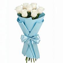 Букет 7 белых роз Проуд #REPLACE_PRED# Поповке