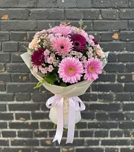 Букет цветов из:  Герберы и Хризантемы в Поповке