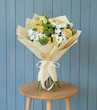 Букет цветов из:  Хризантемы и Розы в Поповке