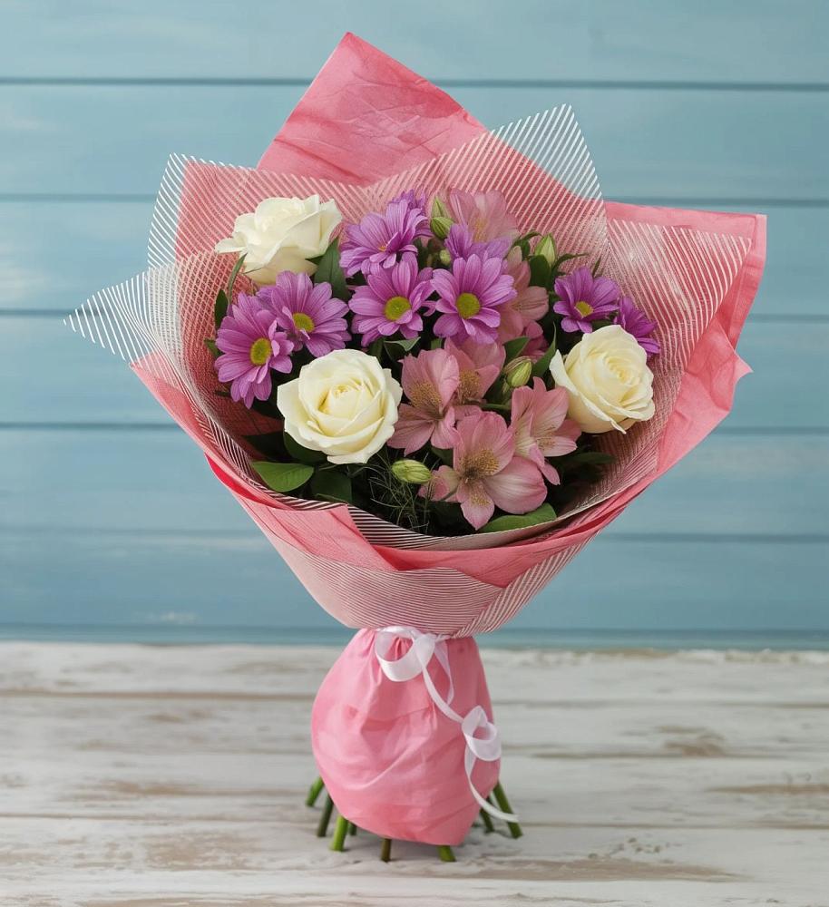 Букет цветов из: Герберы в Поповке