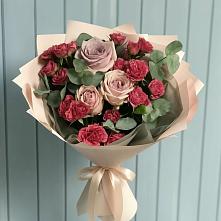 Букет цветов из:  Гвоздики и Розы в Поповке