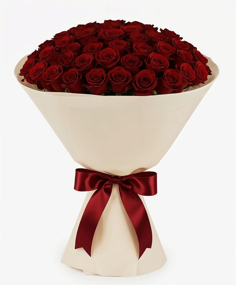 Букет 101 Бордовая роза Блэк Бакарра в Поповке