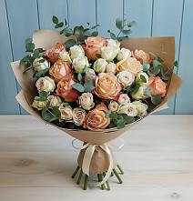Букет цветов из:  Альстромерии и Розы в Поповке