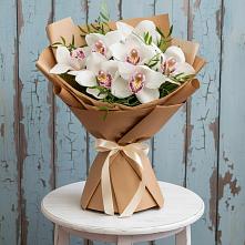 Букет цветов из:  Орхидеи и Розы в Поповке